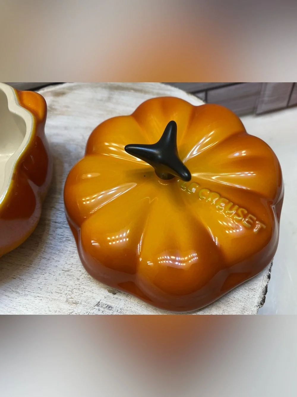 Le Creuset ❤️Mini Pumpkin Cocotte 300ml Marronnier NIB**